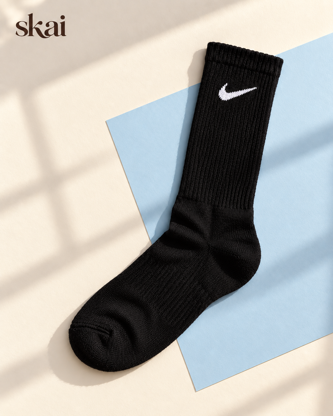 Black Classic Logo Socks