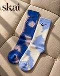 Blue Tie-Dye Socks Set
