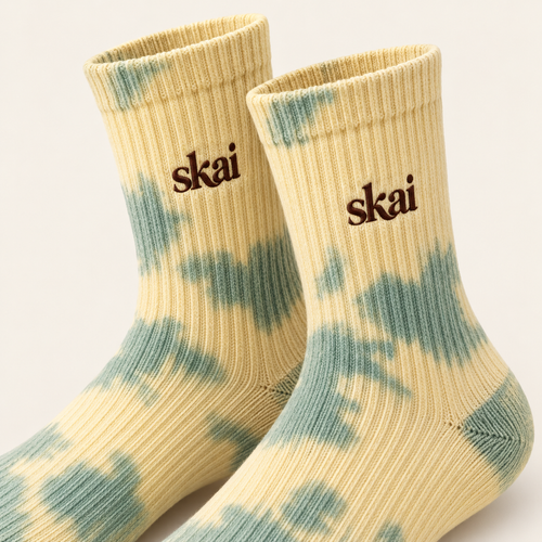 Matcha Mood Tie-Dye Socks
