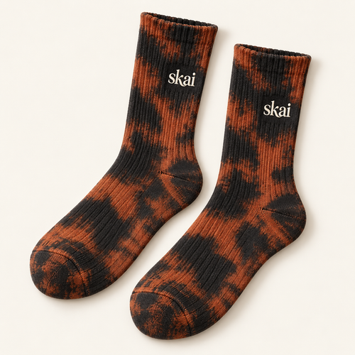 Peach Please Tie-Dye Socks